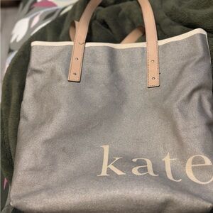 Kate Spade Elegant Gray and Tan Tote